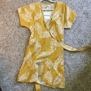 Reverse wrap front Hawaiian dress
